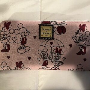 Dooney & Bourke Valentine Pink Wallet with Disney Characters
